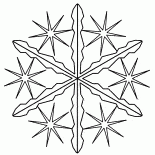 Star dans la forme de flocons de neige