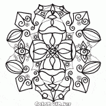 Flocons de neige dans la forme de chiffres