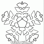 Flocon de neige en forme de feuillage