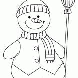 Enthousiaste bonhomme de neige