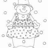 Snowman chef cuisinier