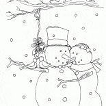 Deux bonhommes de neige