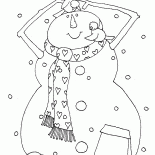 Snowman nourrir les oiseaux