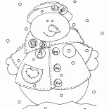 Bonhomme de neige dans un manteau