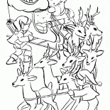 Père Noël et un jeunes assistants