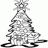 Arbre de Noël avec une étoile