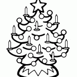 Les bougies sur larbre de Noël