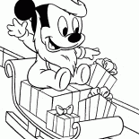 Mickey Mouse avec des cadeaux
