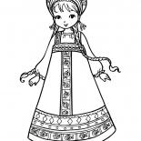 Fille dans le costume national