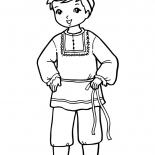 Le garçon en costume national