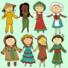 Enfants en costume traditionnel